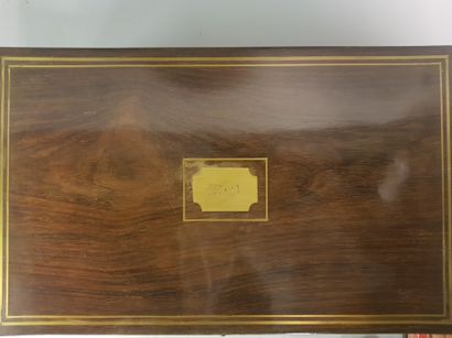 
Mahogany veneered travel writing case, double...