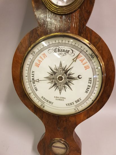 
Mahogany veneered mercury column barometer...