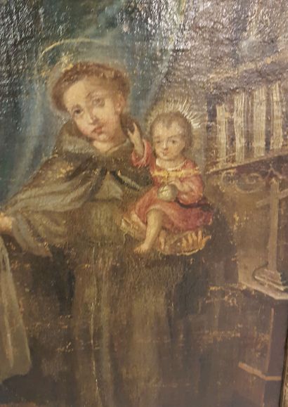 
18th century FRENCH SCHOOL
Saint Francis
Oil...