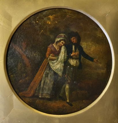 
French school of the 19th century
Couple
Oil...