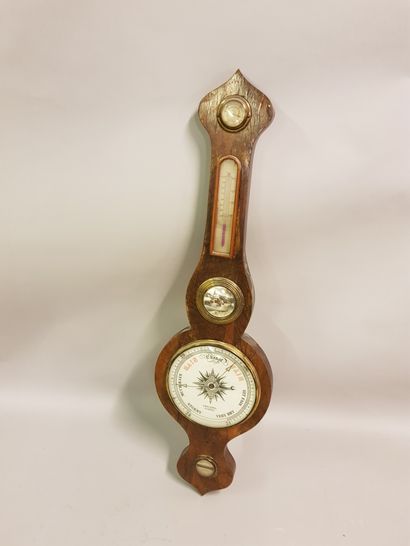 
Mahogany veneered mercury column barometer...