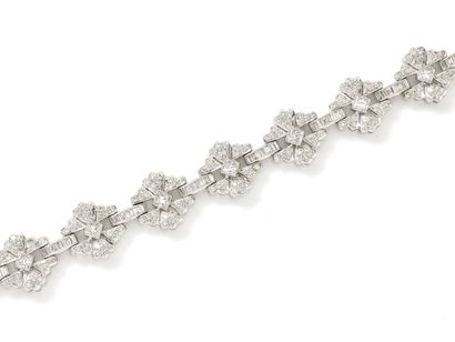Bracelet en or gris 750 millièmes, composé...