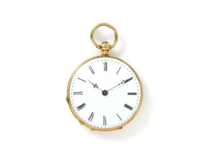 Montre de col en or 750 millièmes, cadran...