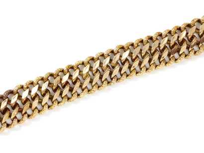 Bracelet articulé en or 750 millièmes, maille...