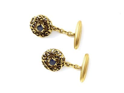 Paire de boutons de manchettes en or 750...