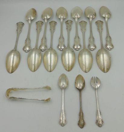 Partie de ménagère en argent (925 millièmes)...
