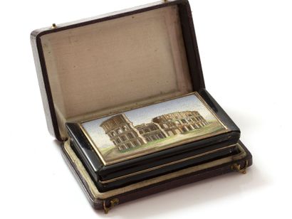 Boîte en vermeil 800 millièmes, métal et...