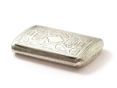 Tabatière en argent mini. 800 millièmes de...