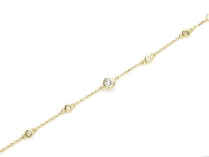 Bracelet en or 750 millièmes, maille forçat...