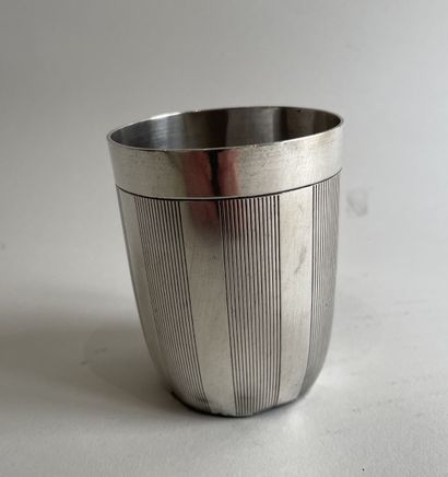 Silver TIMBALE (925 thousandths) monogrammed...