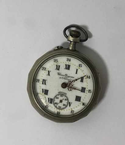 silver-plated metal chronograph NECKWATCH,...