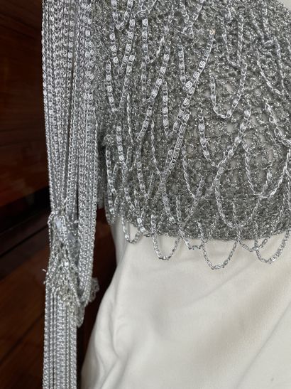 Loris AZZARO
COUTURE DRESS in white crepe...