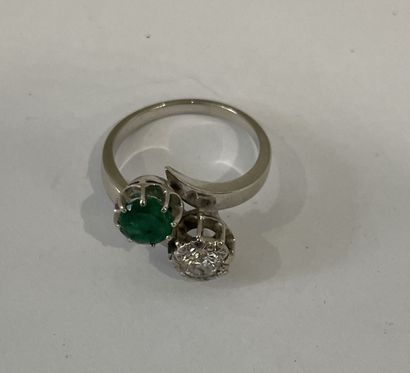 toi et moi ring in 18K (750 thousandths)...