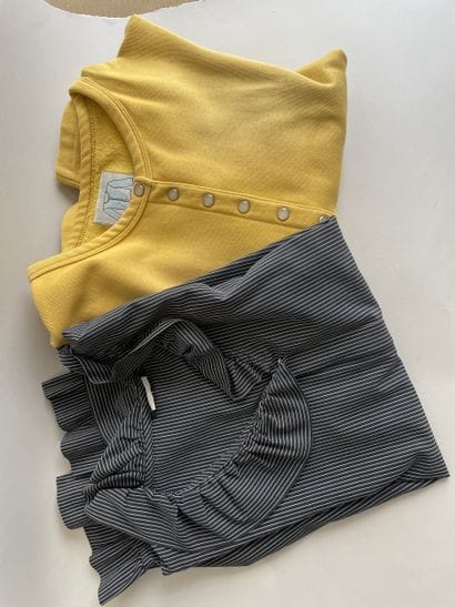 AGNES B
Striped npir cotton shirt AND yellow...