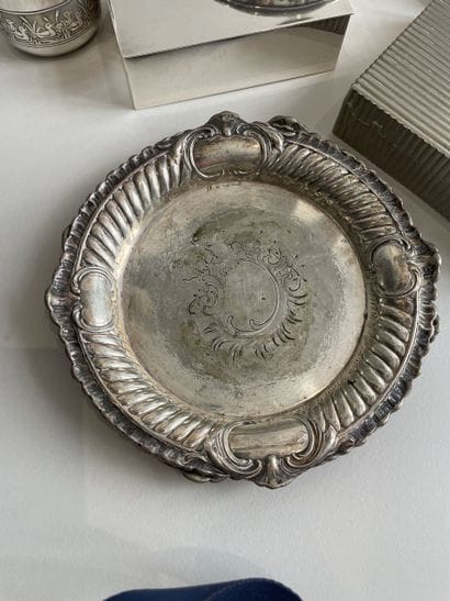 Silver-plated lot: sauceboat with spoon,...