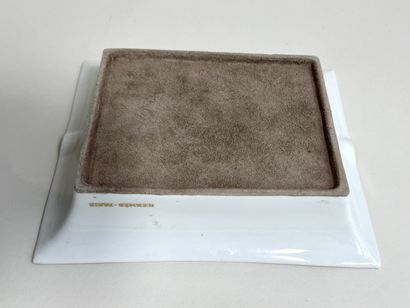 HERMES- Paris
Rectangular porcelain ashtray...