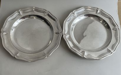 CHRISTOFLE
TWO slightly hollow silver plated...