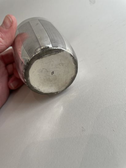Silver TIMBALE (925 thousandths) monogrammed...