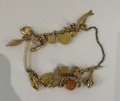 BRACELET in 18K (750 thousandths) yellow...