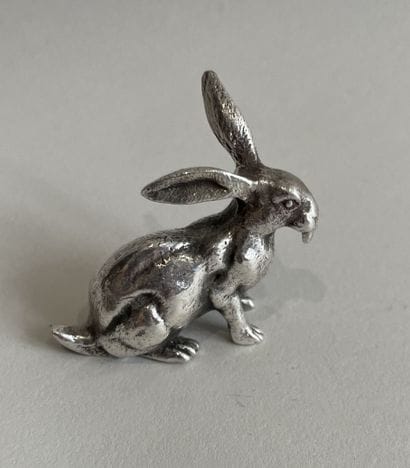RABBIT in silver ( 925 thousandths) 
Height:...