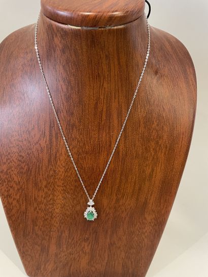 COLLAR in 18K white gold (750 thousandths),...