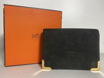 HERMES- Paris
POCKET in brown nubuck and...