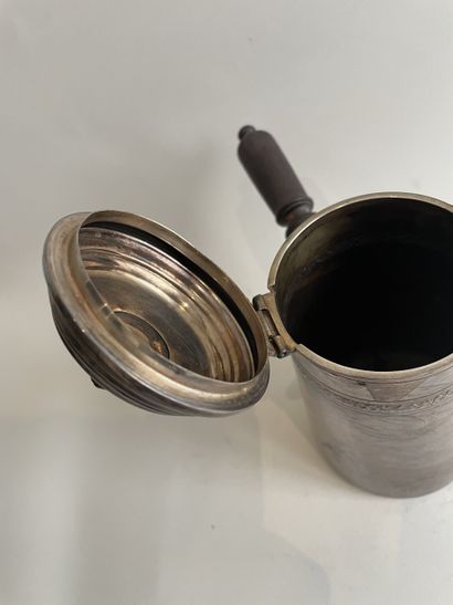 CHOCOLATIERE in silver ( 925 thousandths)...