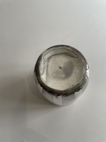 Silver TIMBALE (925 thousandths) monogrammed...