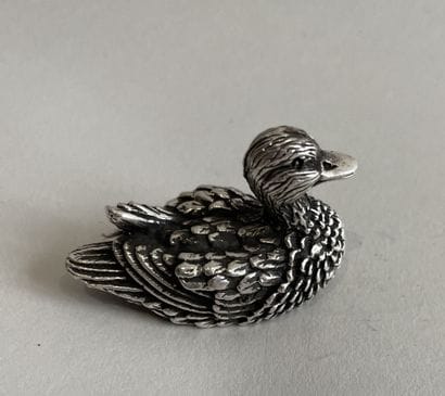 DUCK in silver ( 925 thousandths) 
Height:...