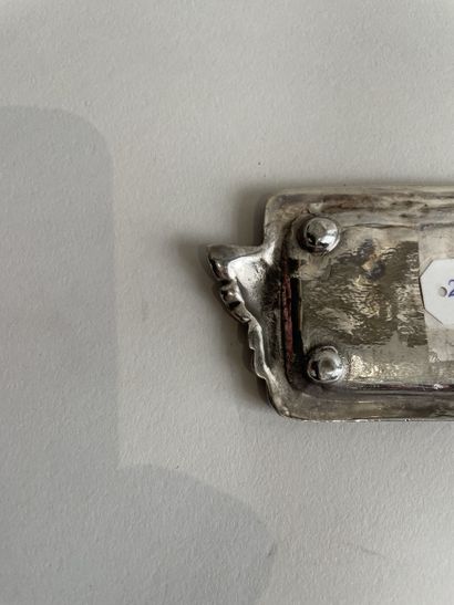 SMALL POCKET VACUUM in silver-plated bronze...