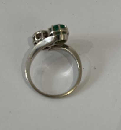 toi et moi ring in 18K (750 thousandths)...