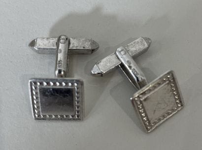 Pair of silver (835 thousandths) guilloché...