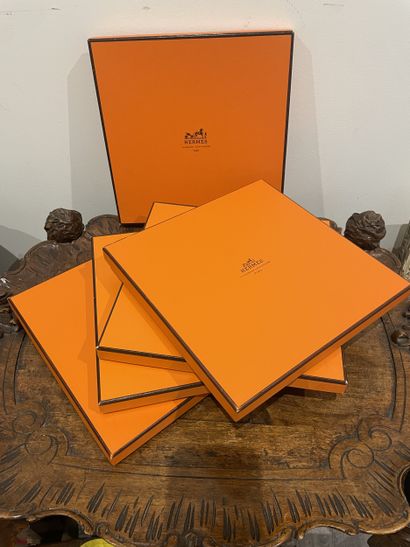 HERMES x5 boxes

5 Hermes silk square bo...