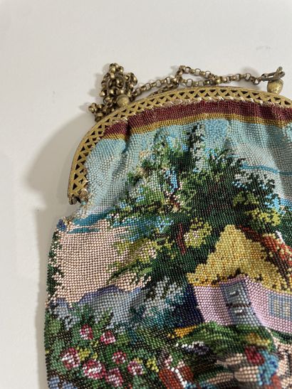 Small ball bag with beaded landscape design
Early...