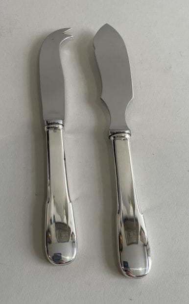 CHEESE SET silver handle ( 925 thousandths)...