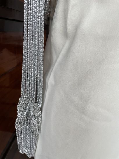 Loris AZZARO
COUTURE DRESS in white crepe...