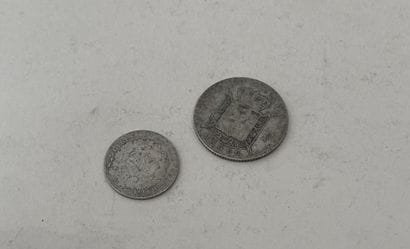Lot including : PIECE DE 10 cents argent...