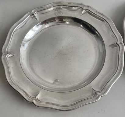 CHRISTOFLE
TWO slightly hollow silver plated...