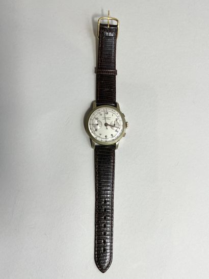 CHRONOGRAPH Wristwatch with steel case, Roman...