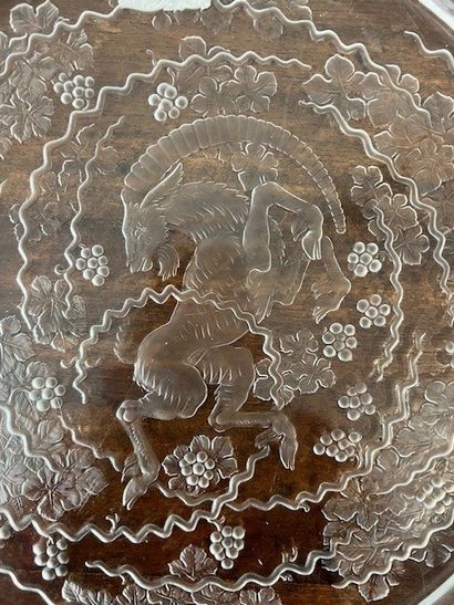 TWO PLATES in silver-plated metal