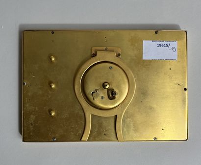THERMOMETER CLOCK in brass and gilt metal,...