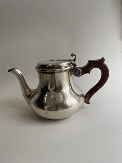 Silver teapot (925 thousandths) with coat...