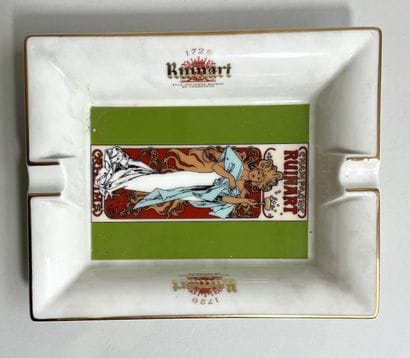Porcelain ASHTRAY with RUINART advertising...