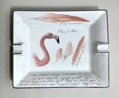 HERMES-Paris
Rectangular ashtray in porcelain...
