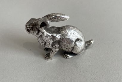 RABBIT in silver ( 925 thousandths) 
Height:...