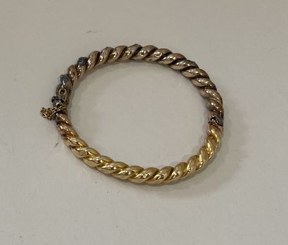 18K (750 thousandths) yellow gold TWISTED...