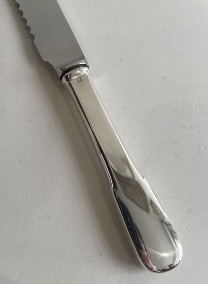 BREAD KNIFE with silver handle (925 thousandths)...