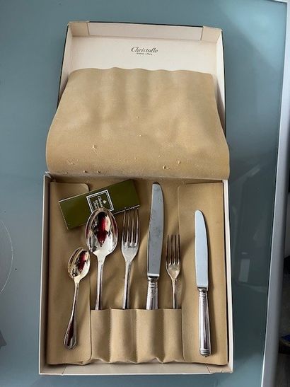 CHRISTOFLE
EIGHT SET OF silver-plated cutlery...