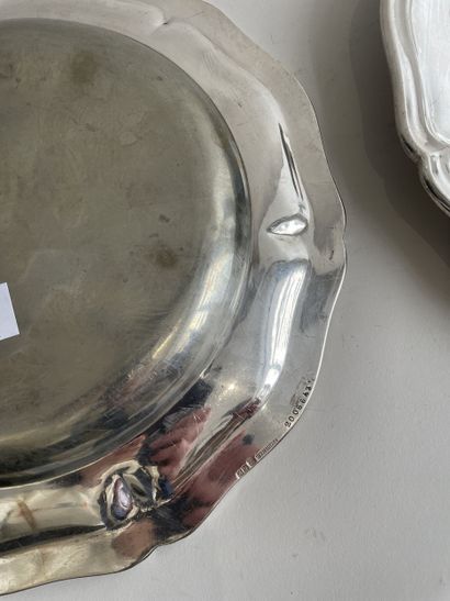 CHRISTOFLE
TWO slightly hollow silver plated...