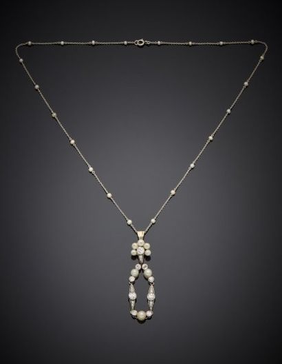 Platinum 850‰ and 18K white gold 750‰ pendant,...
